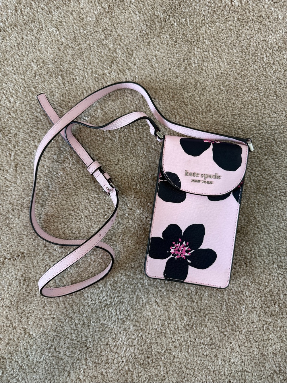 kate spade Pink Floral Crossbody Phone Pouch